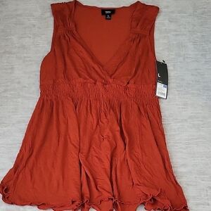 Mossimo Supply Co. Rust Sleeveless Blouse